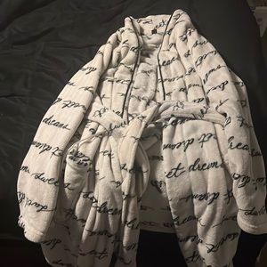 Victoria secret signature print in light pink stripes